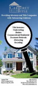 Carteret Title Rack Card