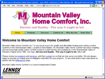 Click to view the Mountain Valley Home Comfort web site