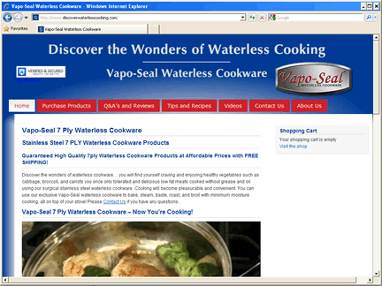 Click to view the Vapo-Seal Cookware web site.